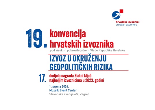 SAVE THE DATE: 19. konvencija hrvatskih izvoznika