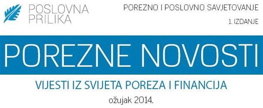 Besplatna pretplata na bilten Porezne novosti